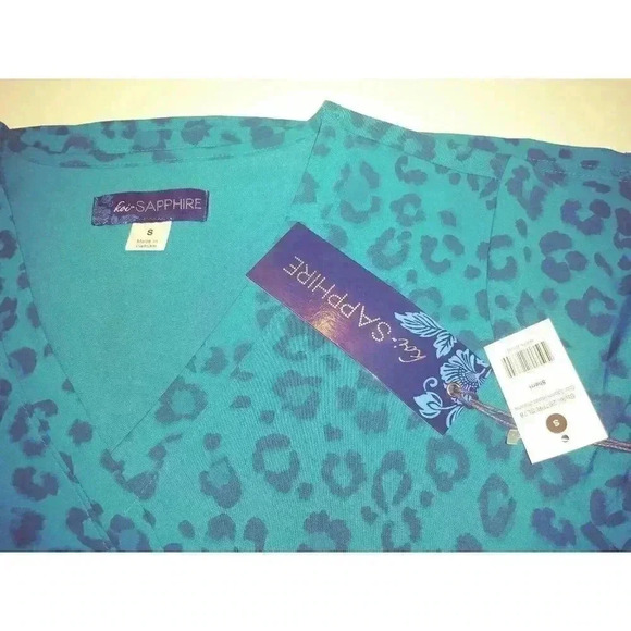 Koi Sapphire Scrubs Sz Small Leopard Cheetah Anima - Picture 3 of 7